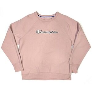 Champion Sweatshirt Adult XL Embroidered Logo Salmon Long Sleeve Pullover